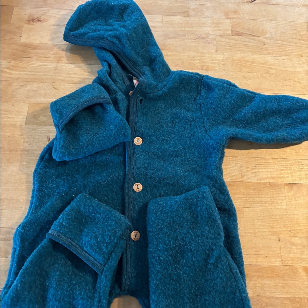 Cozy Teal Kids Bodysuit with Hood
